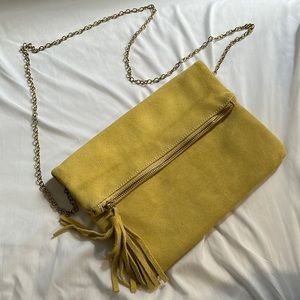 Mustard yellow clutch